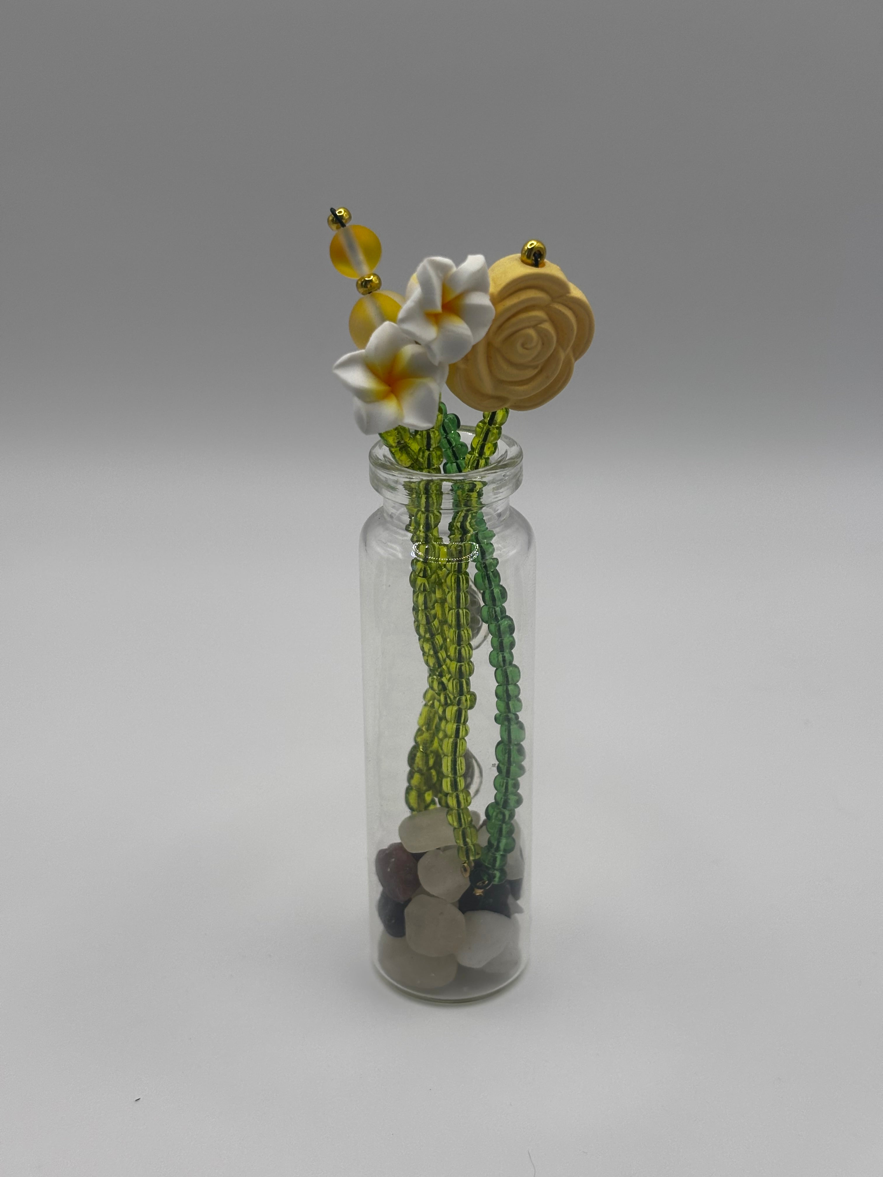Yellow Plumeria Mini Bouquet Magnet